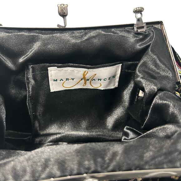 Vintage Mary Frances Sequin Rhinestone Embellished Beaded Fringe Evening Bag - Picture 4 of 8